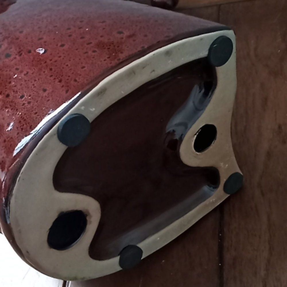 Red figure elephant ceramic decor - Picture 7 of 10